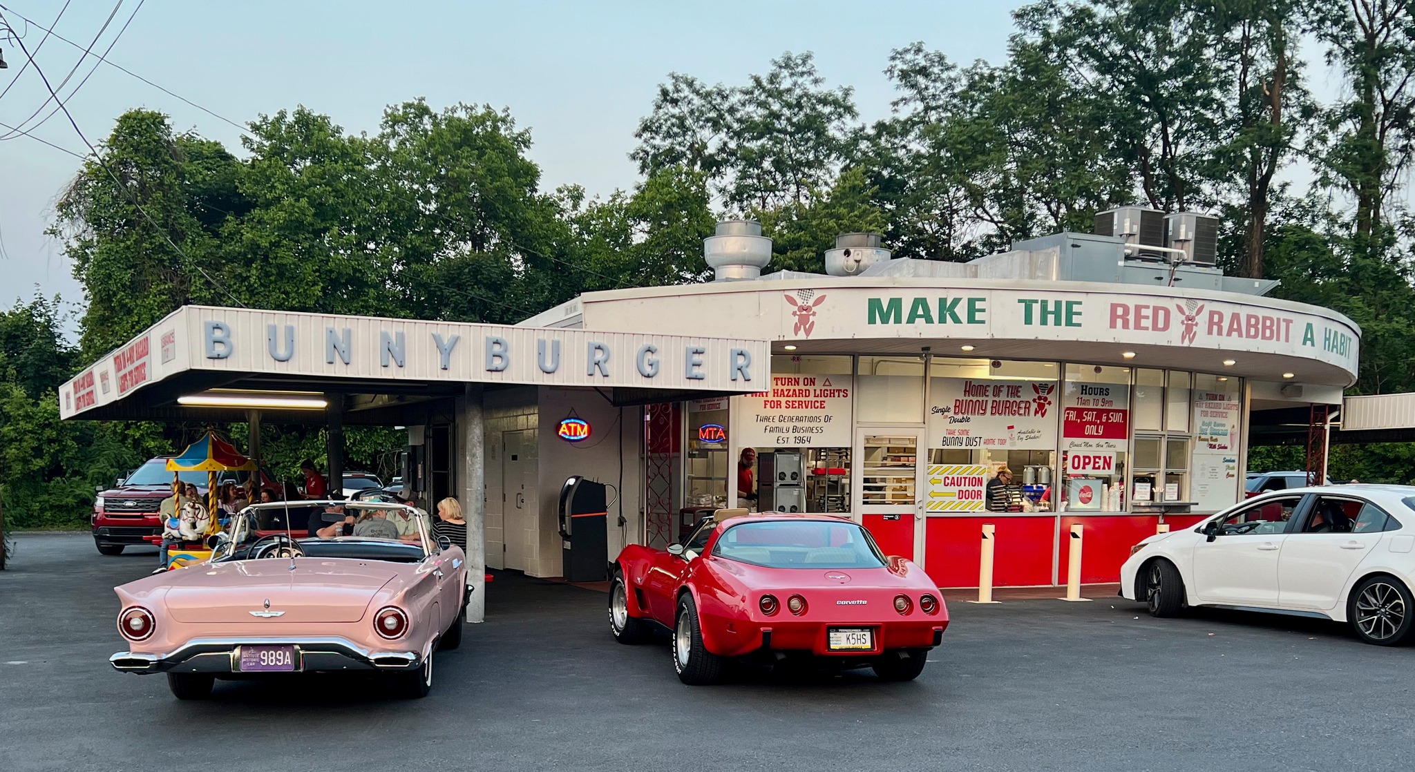 Inside Red Rabbit Drive-In restaurant