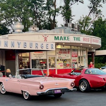 Dining area at Red Rabbit Drive-In restaurant